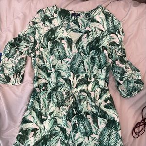 Tropical Leaf Romper Medium